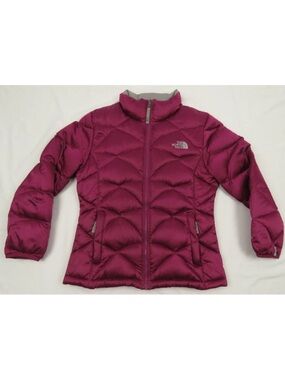 The North Face 550 Down Quilted Youth Girls Hooded Full Zip Puffer Coat Jacket